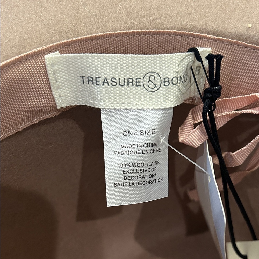 Treasure & Bond Soft Pink Fedora Hat NWT - Picture 4 of 5